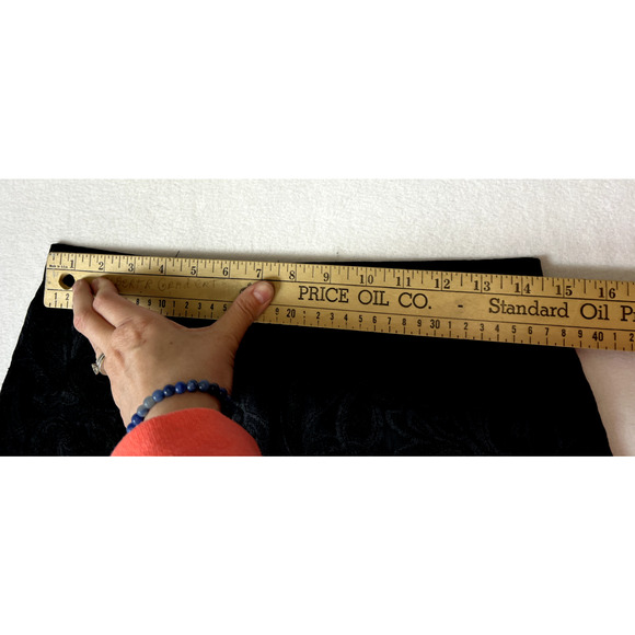 Hugo Buscati Collection Pant 10 Vintage Black Embossed straight Leg Goth Grunge - Picture 16 of 16